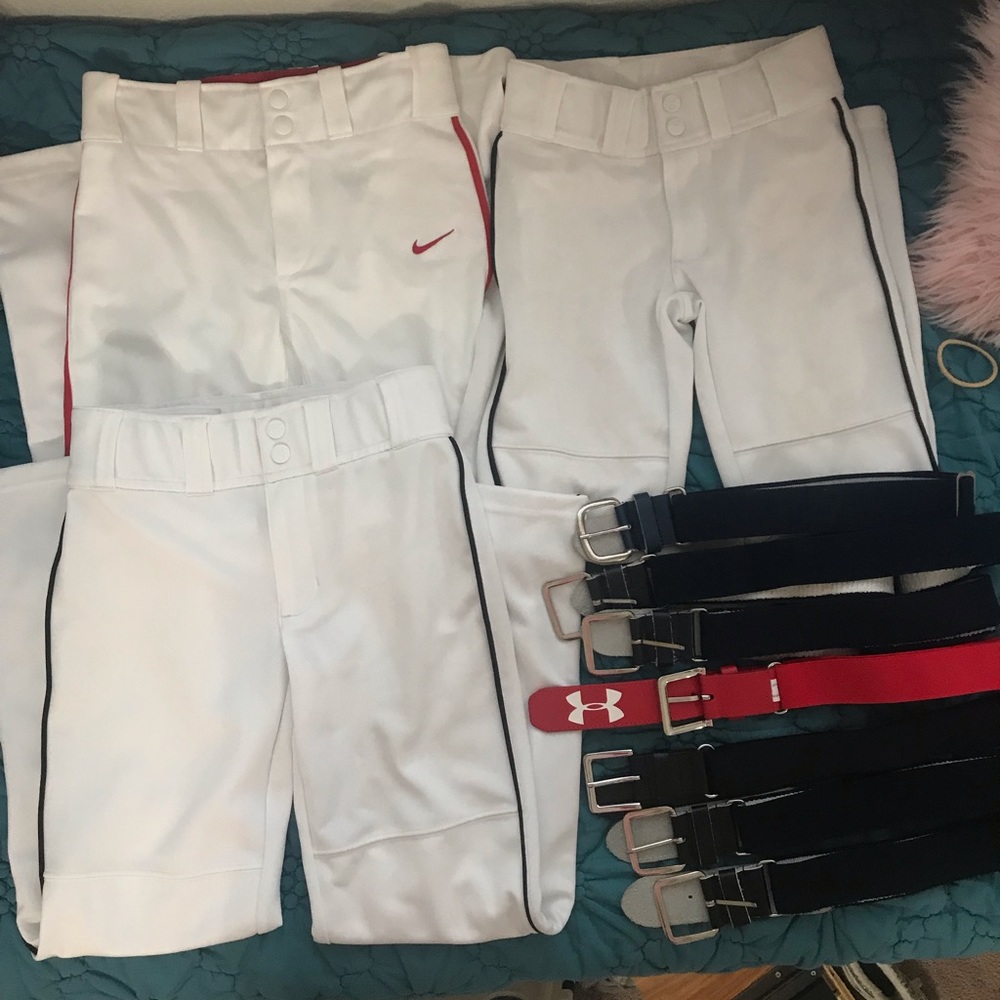 Boy’s baseball pants/belt bundle
